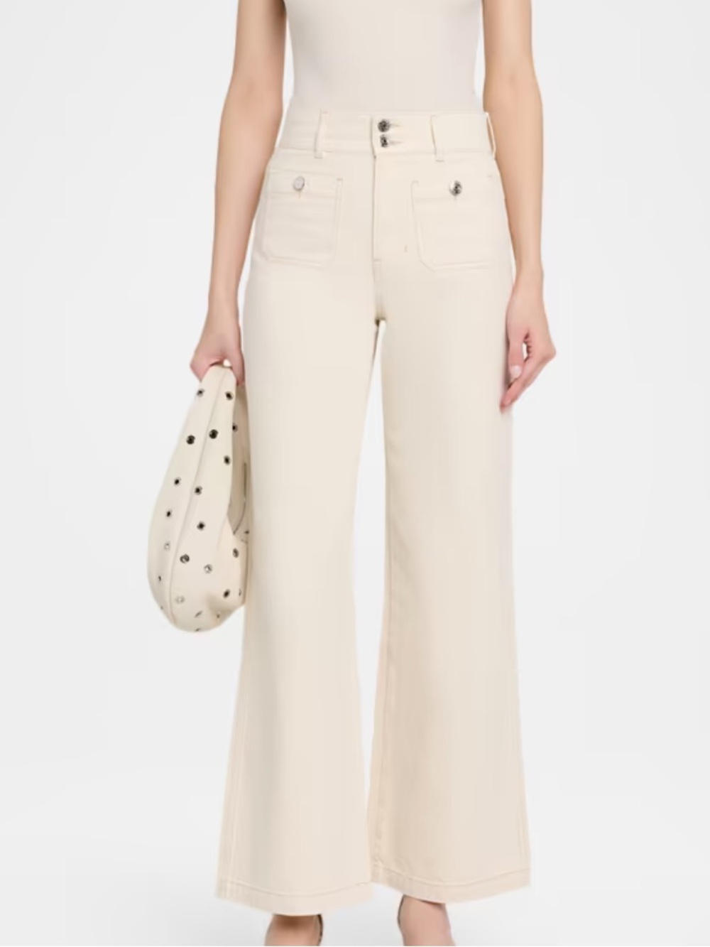 NEW Veronica Beard Taylor High-Rise Wide-Leg Jeans size: 29